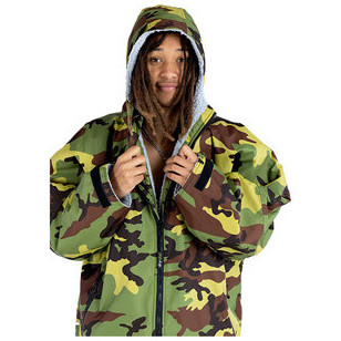 Dryrobe Advance Long Sleeve Change Robe V3 DR104V3 - Camouflage / Grey